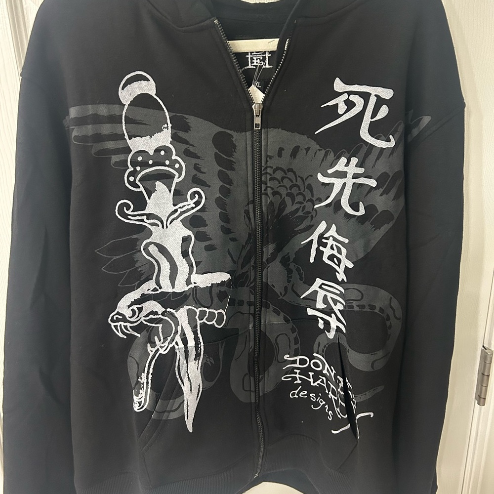 Ed Hardy - NWT Dagger and Fox Hoodie